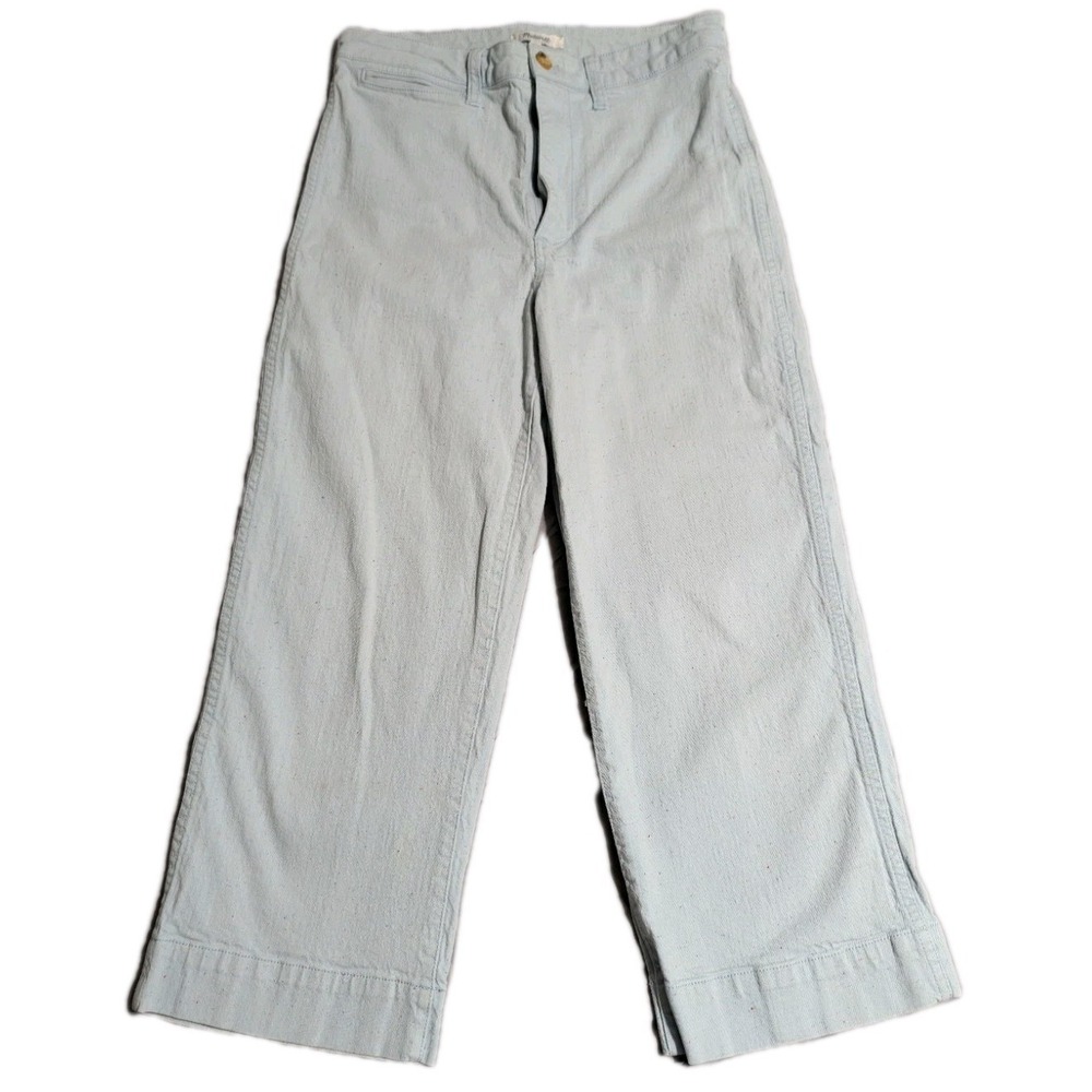 Madewell Emmett Crop Wide Leg Pants Womens 28 Slim Speckle Confetti Denim‎